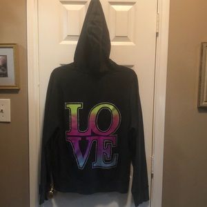 Mossimo Ladies XXL Love fleece jacket.